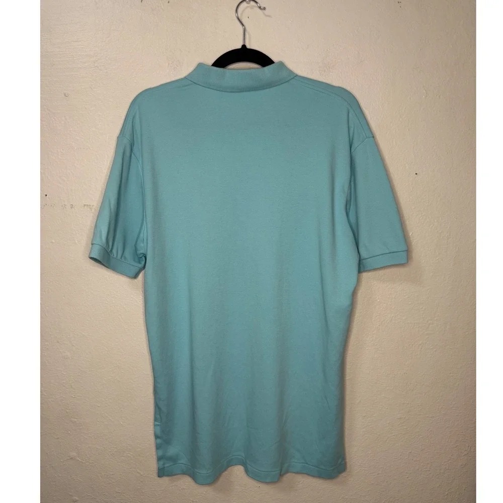 Polo Ralph Lauren Men's Medium Short Sleeve Polo Shirt Light Blue Yellow Pony